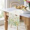 Floral Table Runner 13x72 Inch Yellow White Wildflowers Plant Butterfly Spring Summer Kitchen Dining Table Decoration for Indoor Outdoor Home Party Decor